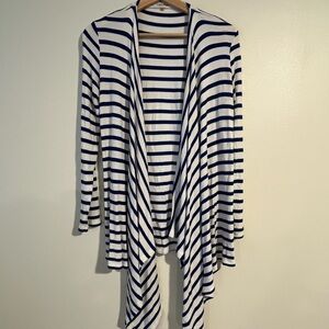 Vintage Calvin Klein Striped Open Front Cardigan